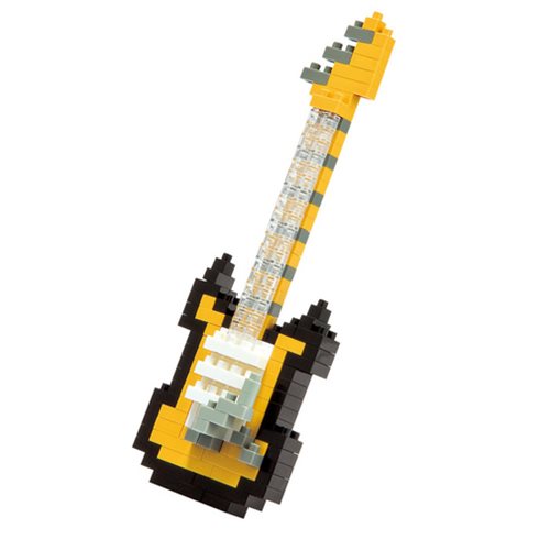 Gold Electric Guitar Nanoblock Constructible Figure